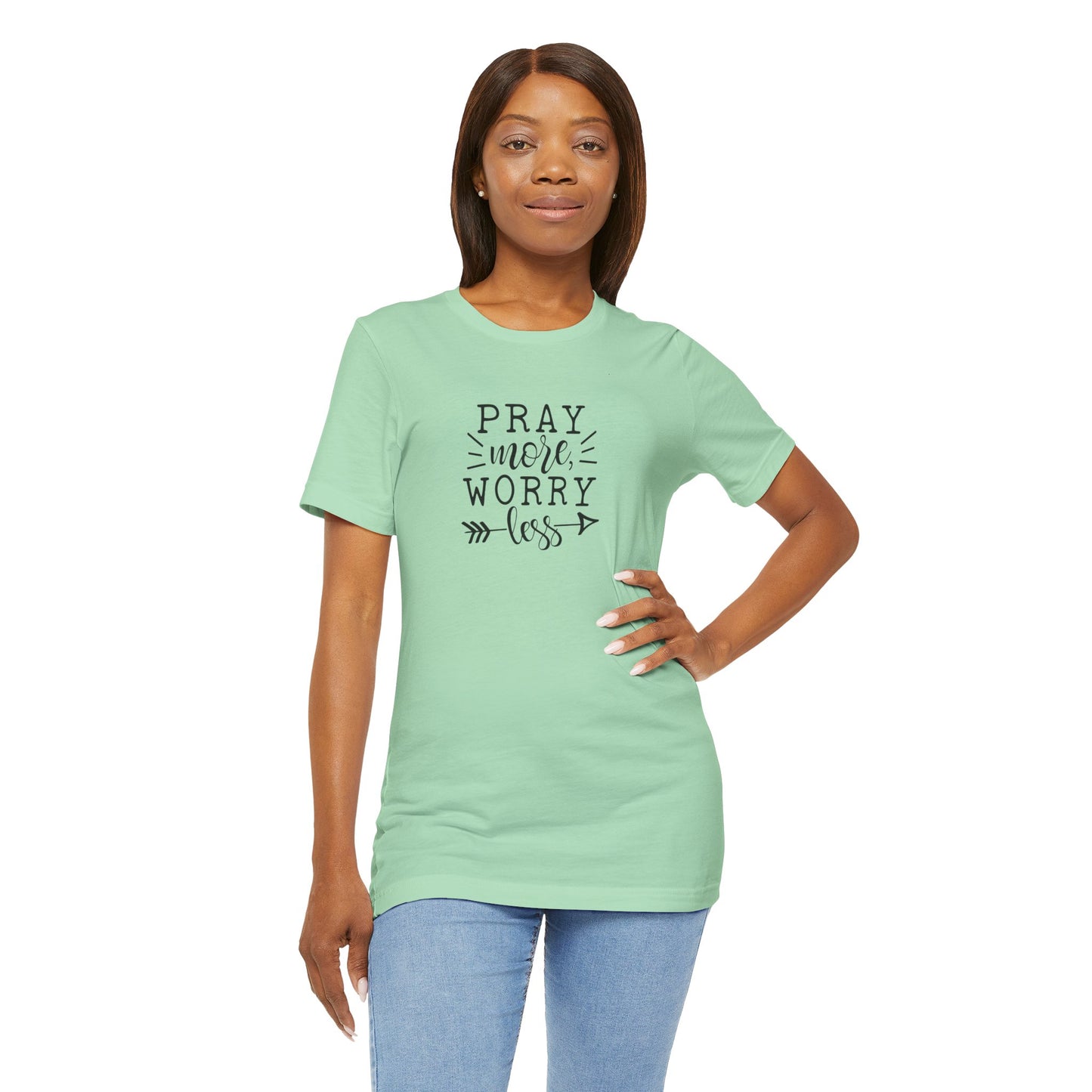 Pray More Worry Less Unisex Tee - Inspirational T-Shirt