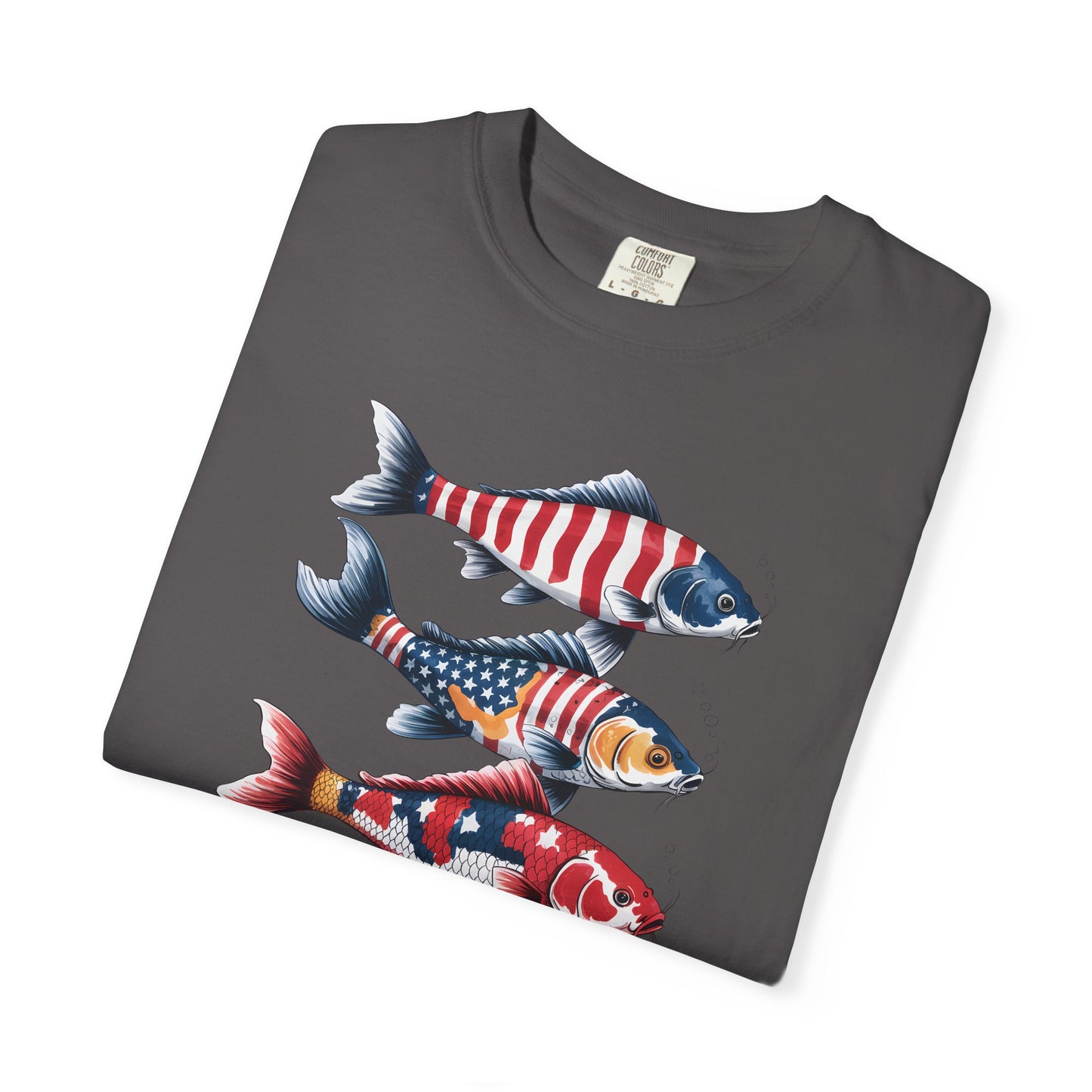 Patriotic Crew Neck Men's Fish T-shirt