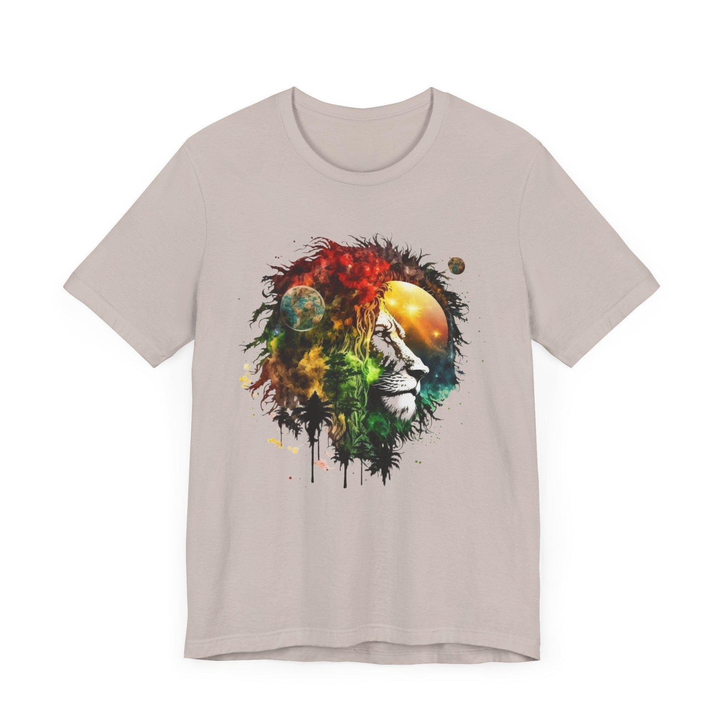 Cosmic Lion T-Shirt, Space Nebula Tee, Galaxy Animal Shirt, Celestial Vibes Top, Astronomy Graphic Tee