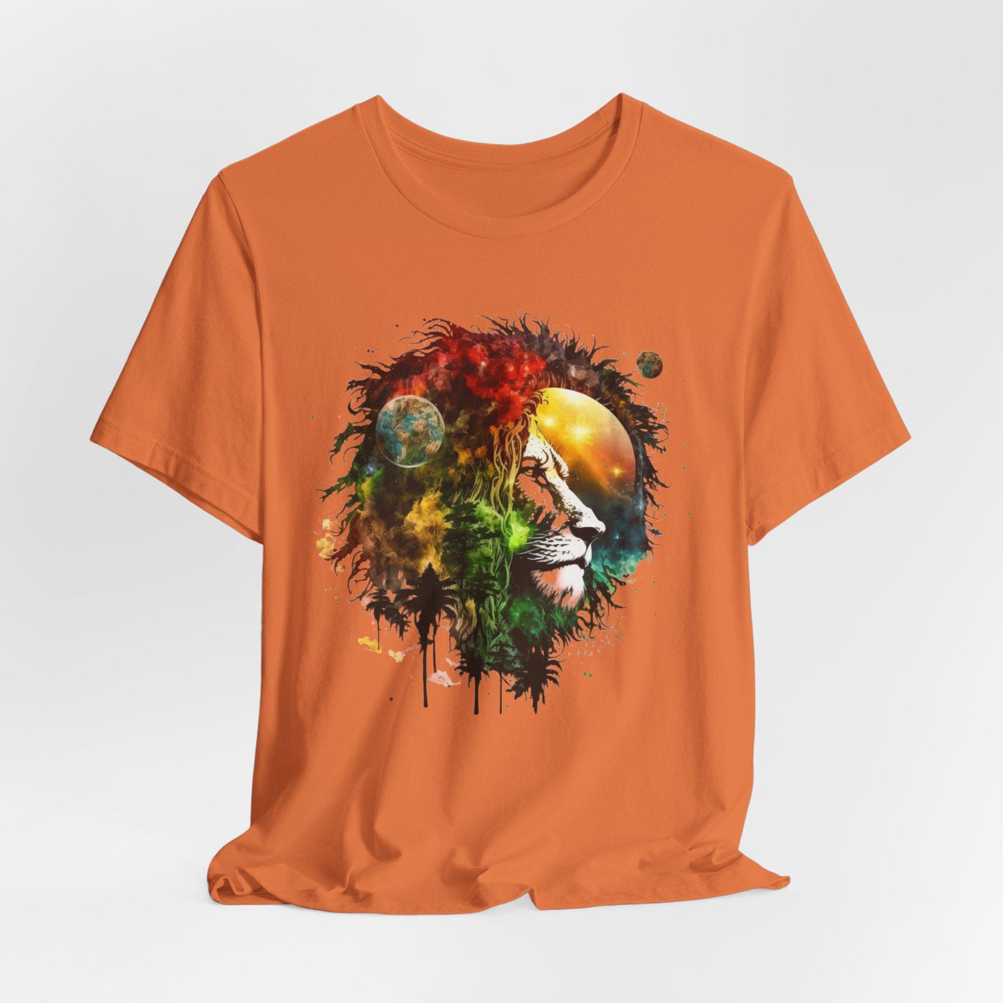 Cosmic Lion T-Shirt, Space Nebula Tee, Galaxy Animal Shirt, Celestial Vibes Top, Astronomy Graphic Tee