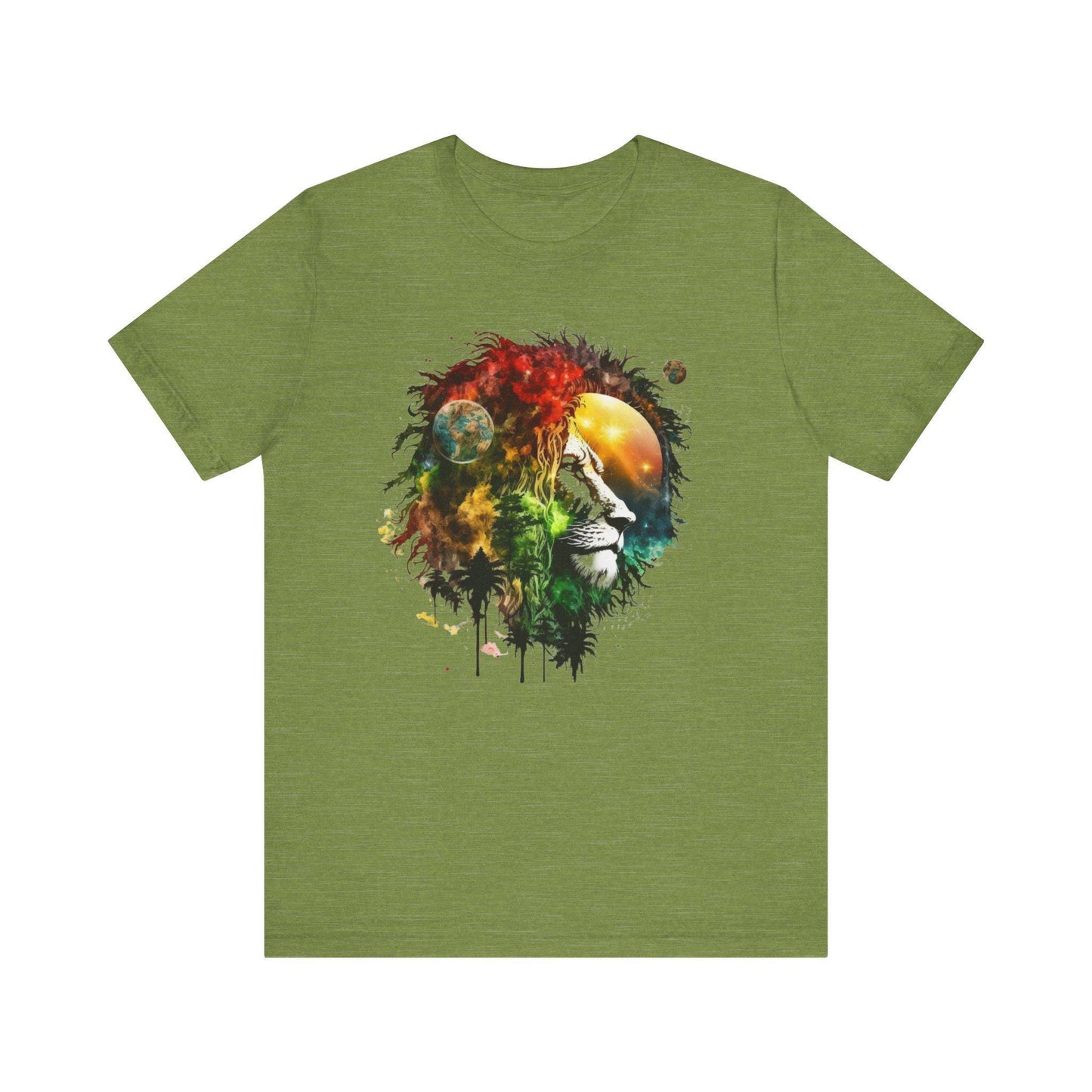 Cosmic Lion T-Shirt, Space Nebula Tee, Galaxy Animal Shirt, Celestial Vibes Top, Astronomy Graphic Tee
