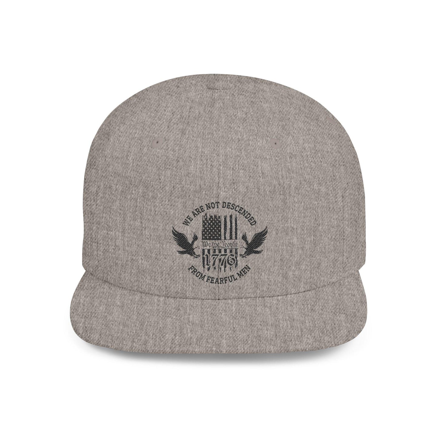 Patriotic Hat, Adjustable Cap for Veterans, Flat Bill Snapback, Independence Day Gift, Casual Wear, We Are Not Discouraged