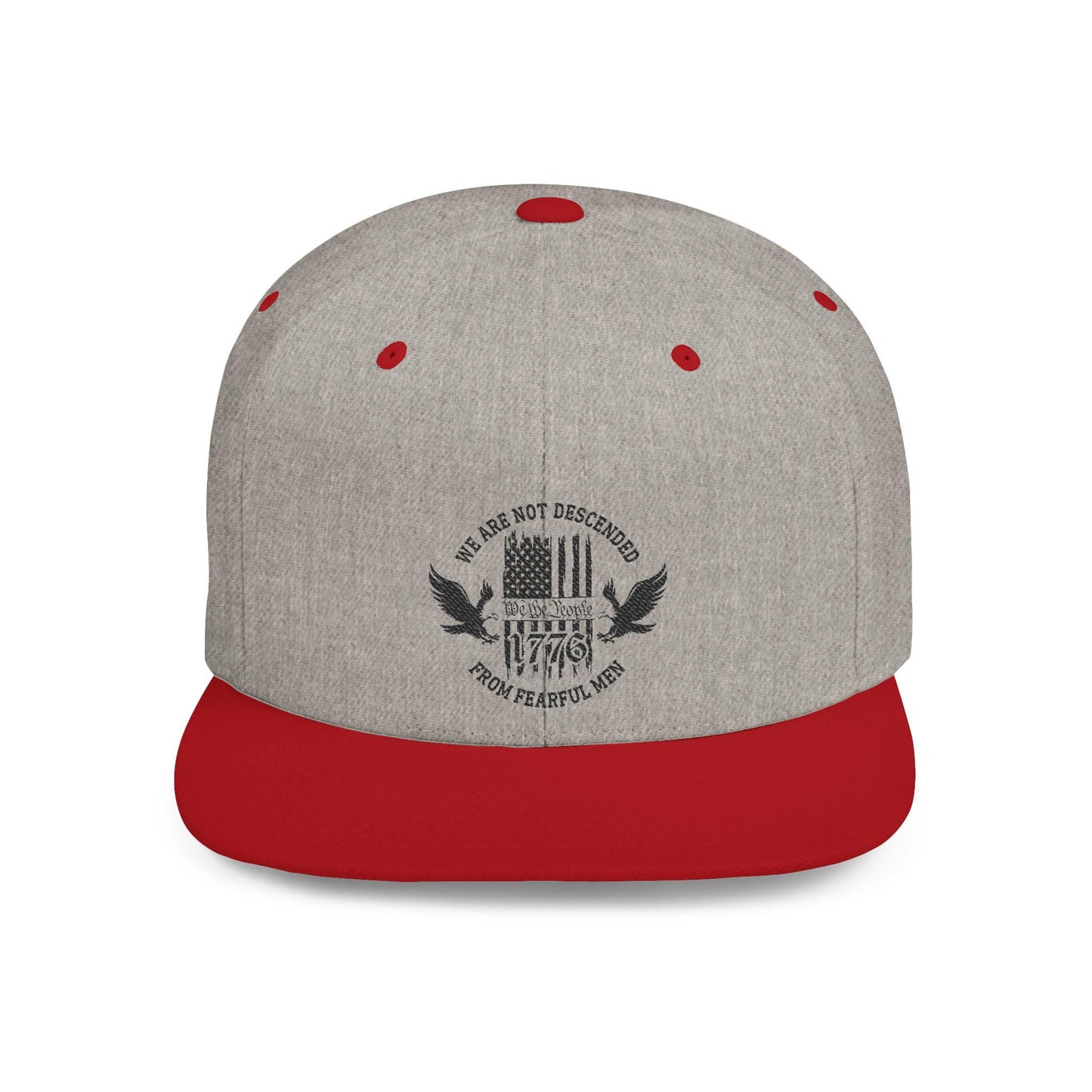 Patriotic Hat, Adjustable Cap for Veterans, Flat Bill Snapback, Independence Day Gift, Casual Wear, We Are Not Discouraged