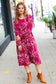 Sangria Fit & Flare Floral Print Midi Dress