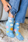 Sky Floral Ankle Socks