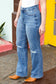 Judy Blue Step It Up High Rise Straight Ripped Knee Jeans