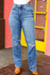 Judy Blue Step It Up High Rise Straight Ripped Knee Jeans