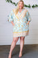 Light Blue Boho Challis Surplice Pocketed Dress