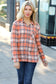 Rust Plaid Lightweight Button Up Shacket