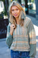 Take All Of Me Olive Vintage Chevron Notched Hoodie