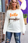 Spotlight Lurex Embroidered Neon "Hello Pumpkin" Chunky Sweater