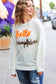 Spotlight Lurex Embroidered Neon "Hello Pumpkin" Chunky Sweater