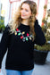 It's Lit Black Sequin Embroidered Christmas Lights Sweater