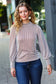 On Your Way Camel Ribbed Mock Neck Puff Sleeve Top