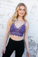 Lilac Crochet Lace Bralette with Bra Pads