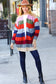 Just A Dream Multicolor Striped Slouchy Open Cardigan