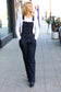 Just For You Dark Denim High Waist Wide Leg Overalls