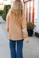 Good Times Camel Terry Oversized Shirt Shacket