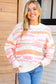 Perfectly You Mango Multicolor Stripe Chunky Knit Sweater