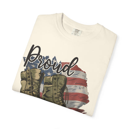 Proud Veteran Tee, Military Tribute Shirt, Unisex Garment-Dyed T-shirt, Veteran's Day Gift, Proudly Wear Your Service