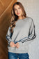 Don't Get Stuck Stripe Detail Sweatshirt