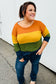 Olive & Mustard Color Block Hacci Top