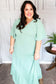 Mint Elastic V Neck Tiered Maxi Dress