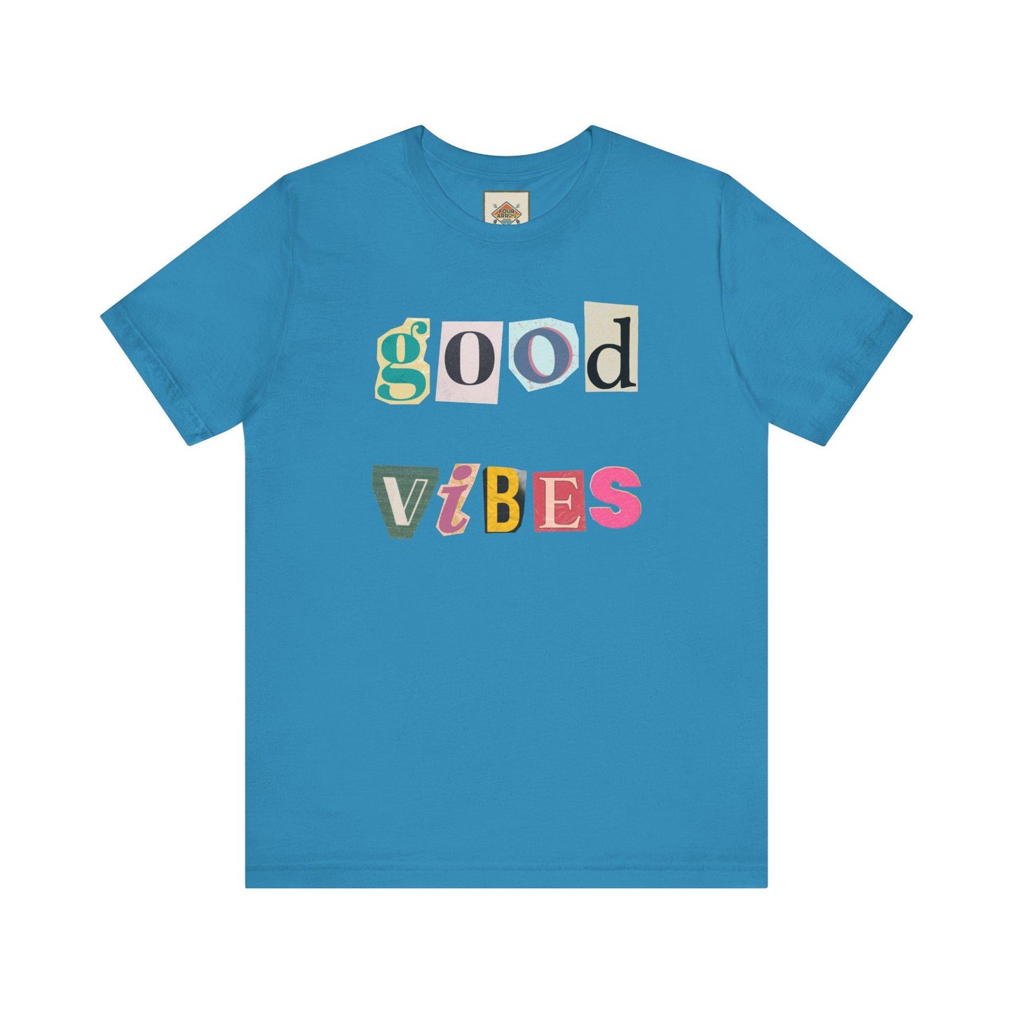 Good Vibes Unisex Tee, Positive Affirmation Shirt, Fun Graphic T-Shirt, Gift for Friends, Casual Wear, Summer Essentials