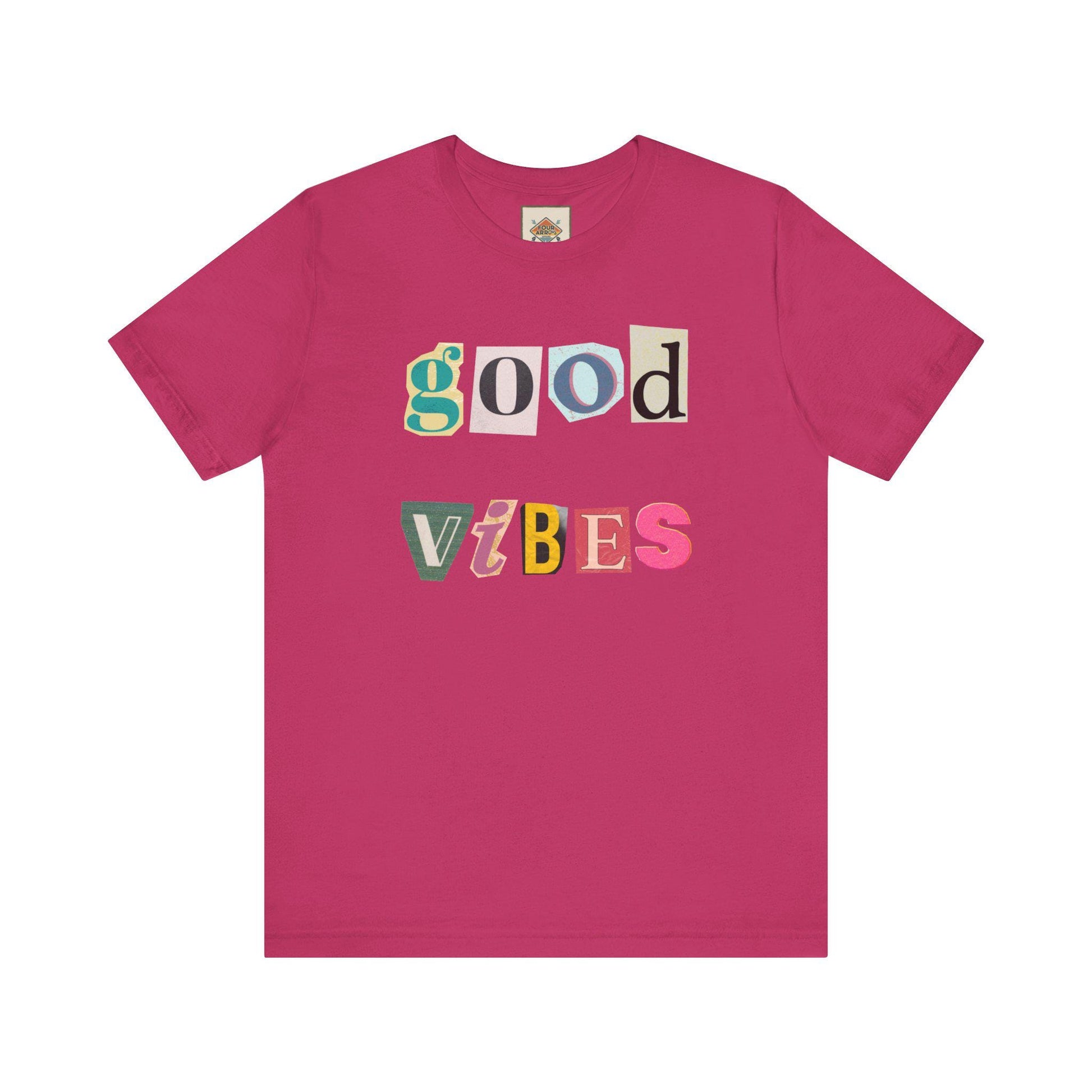 Good Vibes Unisex Tee, Positive Affirmation Shirt, Fun Graphic T-Shirt, Gift for Friends, Casual Wear, Summer Essentials