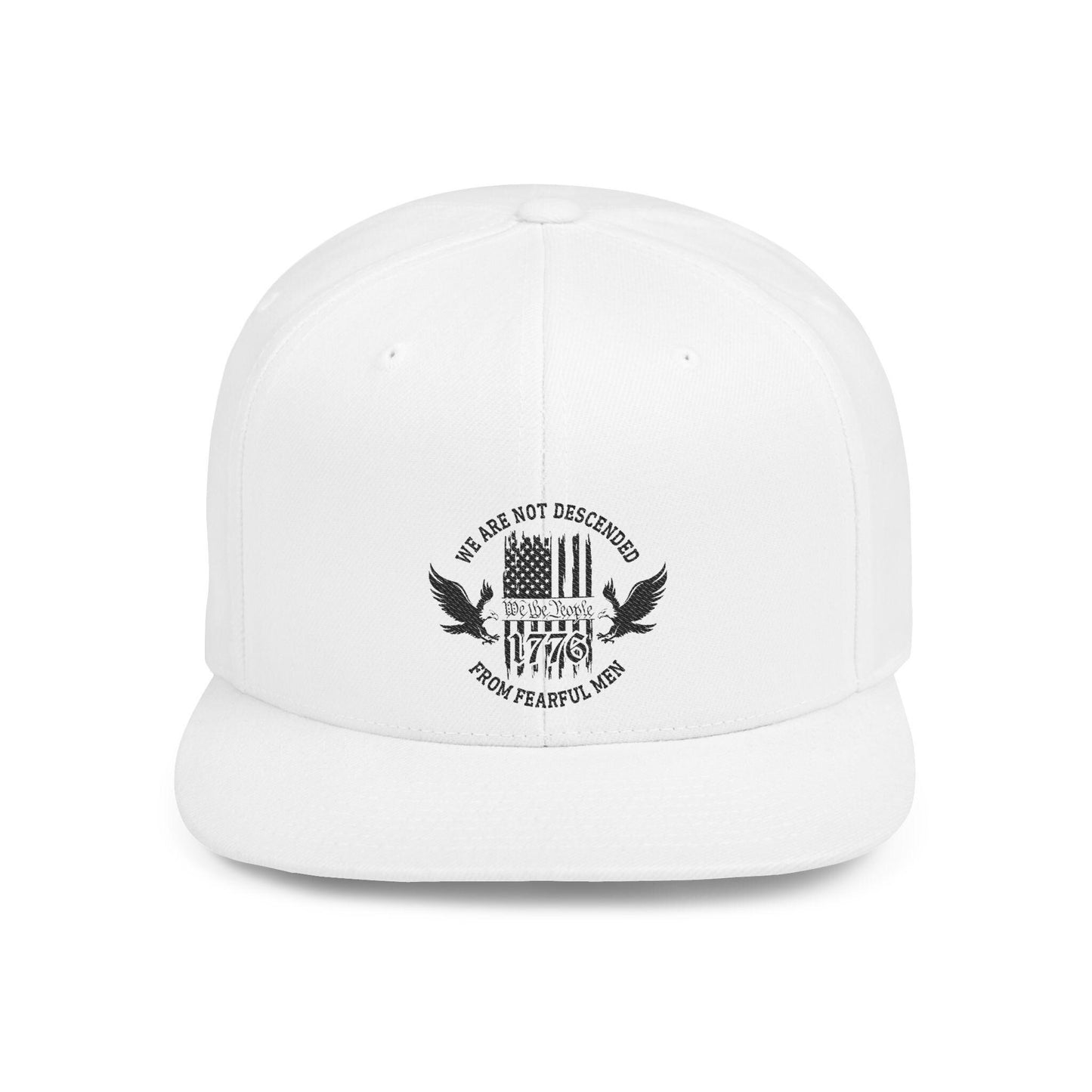 Patriotic Hat, Adjustable Cap for Veterans, Flat Bill Snapback, Independence Day Gift, Casual Wear, We Are Not Discouraged