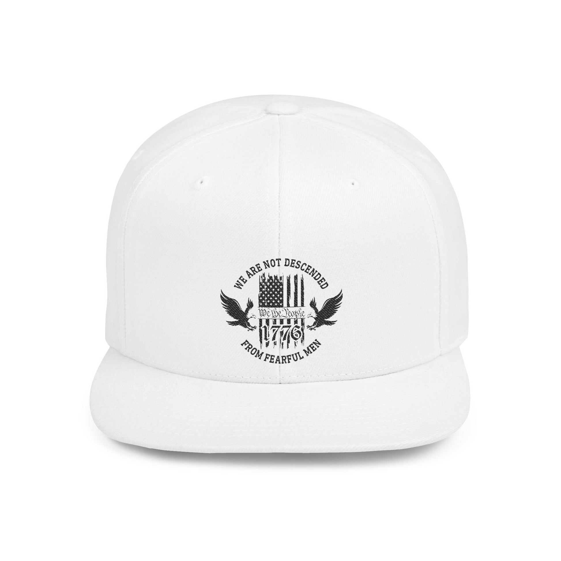Patriotic Hat, Adjustable Cap for Veterans, Flat Bill Snapback, Independence Day Gift, Casual Wear, We Are Not Discouraged