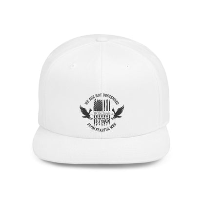 Patriotic Hat, Adjustable Cap for Veterans, Flat Bill Snapback, Independence Day Gift, Casual Wear, We Are Not Discouraged