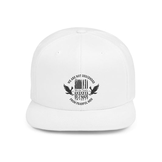 Patriotic Hat, Adjustable Cap for Veterans, Flat Bill Snapback, Independence Day Gift, Casual Wear, We Are Not Discouraged