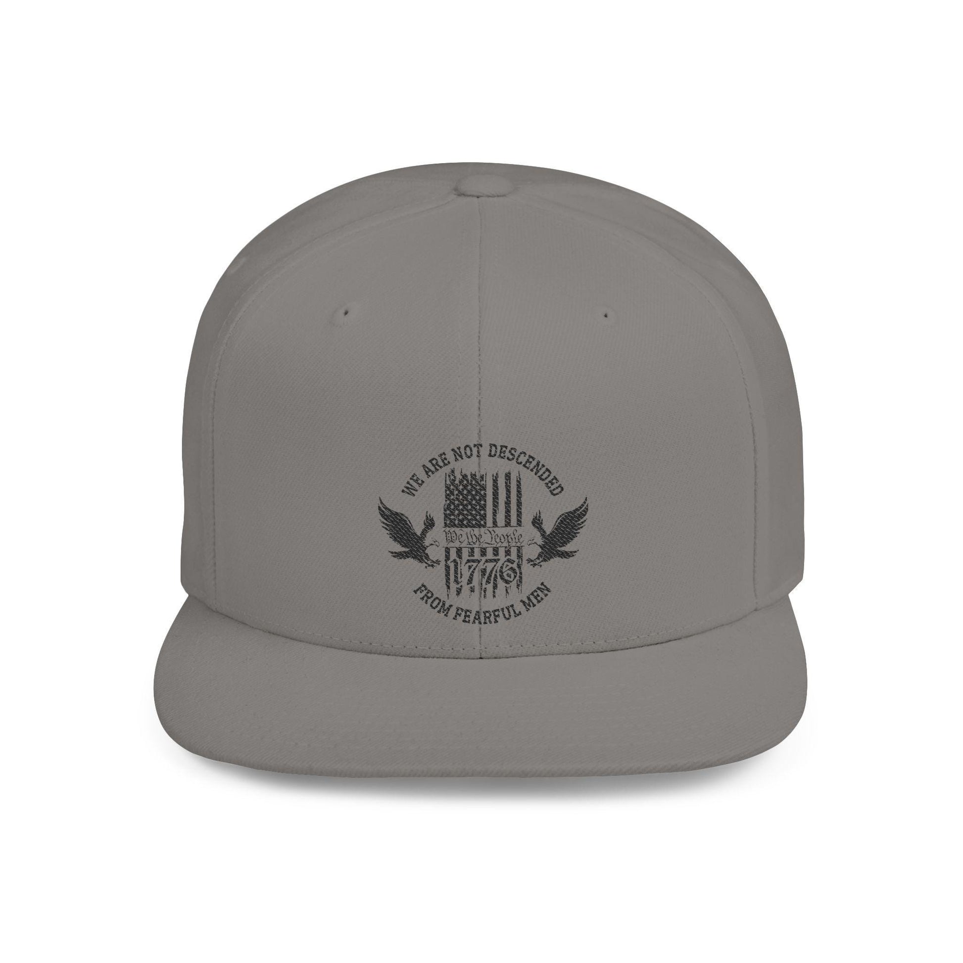 Patriotic Hat, Adjustable Cap for Veterans, Flat Bill Snapback, Independence Day Gift, Casual Wear, We Are Not Discouraged