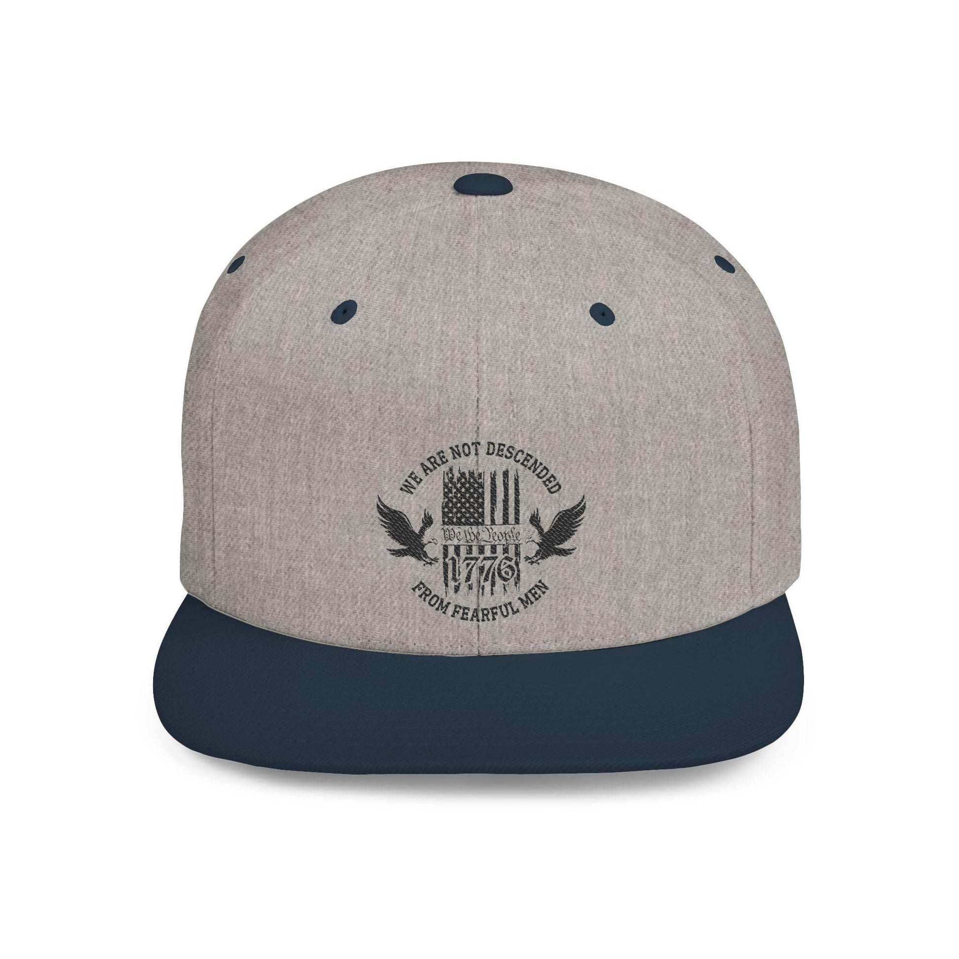 Patriotic Hat, Adjustable Cap for Veterans, Flat Bill Snapback, Independence Day Gift, Casual Wear, We Are Not Discouraged