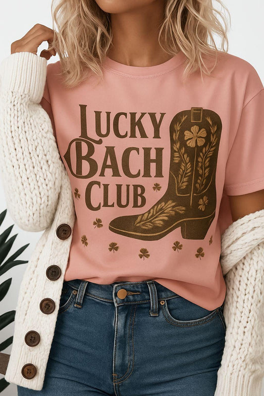 Lucky Bach Club T-Shirt, Unisex Cowgirl Tee, St. Patrick's Day Shirt, Country Music Apparel, Festival Outfit, Vintage Style Shirt