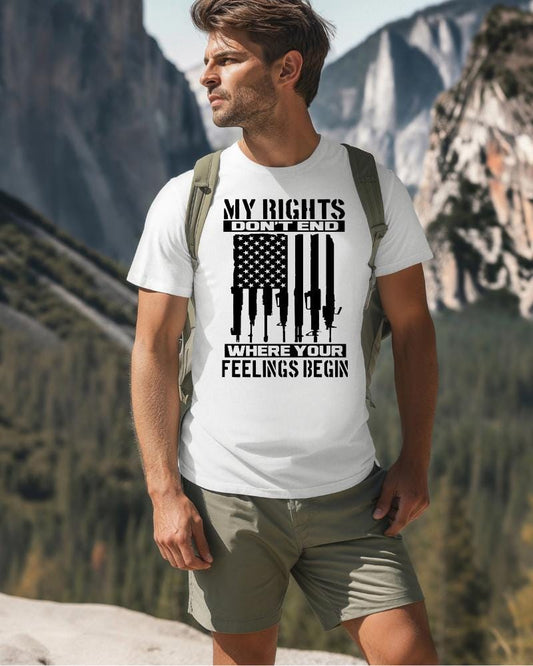 Statement Crew Tee - My Rights Don't End | Unisex T-Shirt for Freedom Lovers, Gifts for Activists, Protest Apparel, Casual Streetwear