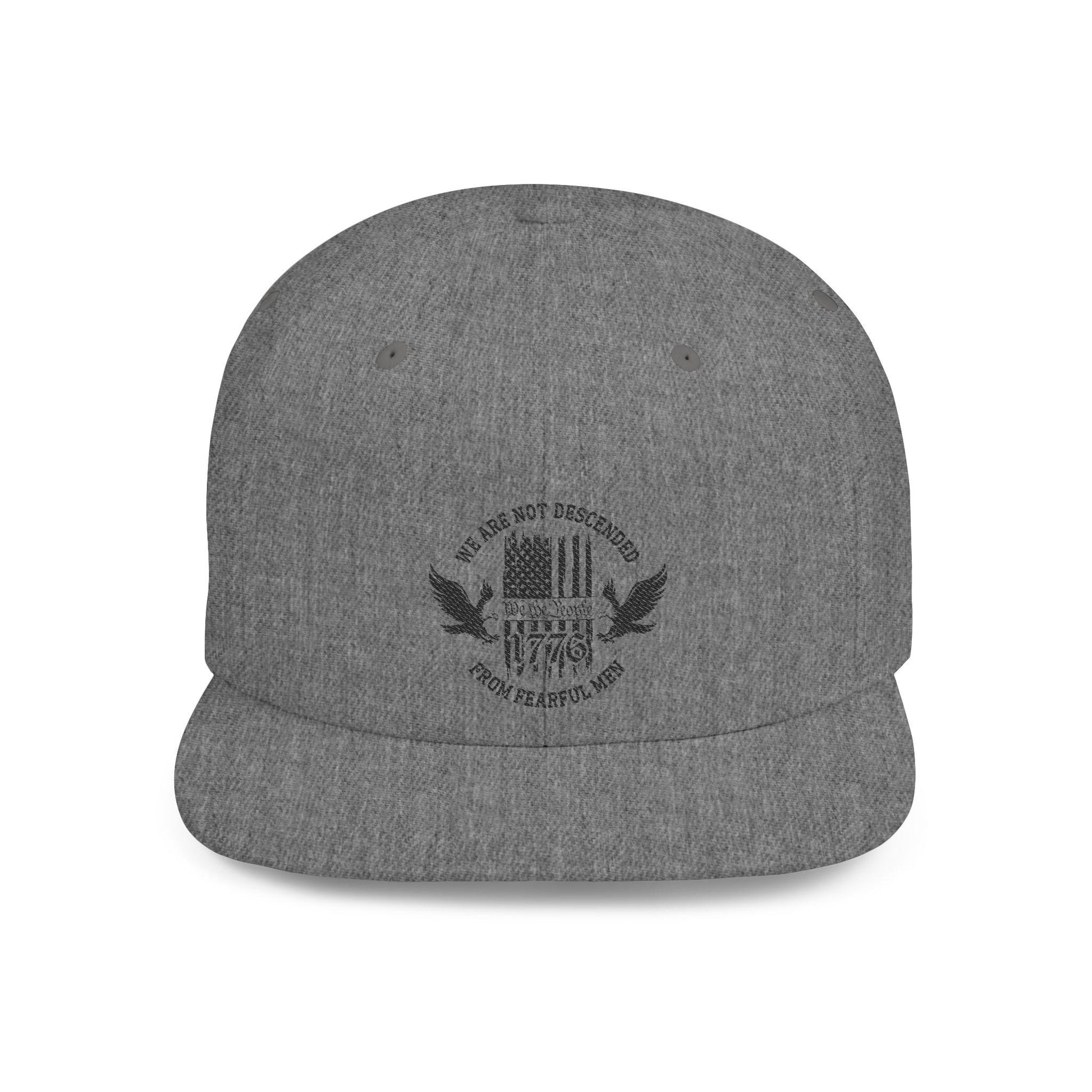 Patriotic Hat, Adjustable Cap for Veterans, Flat Bill Snapback, Independence Day Gift, Casual Wear, We Are Not Discouraged
