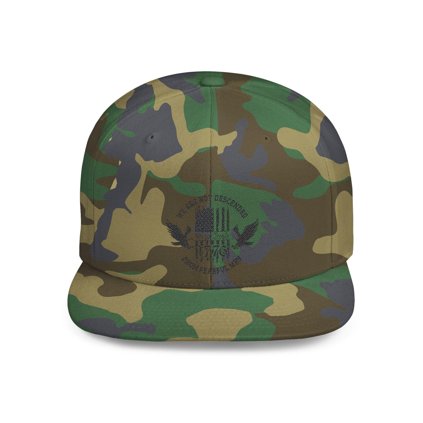 Patriotic Hat, Adjustable Cap for Veterans, Flat Bill Snapback, Independence Day Gift, Casual Wear, We Are Not Discouraged