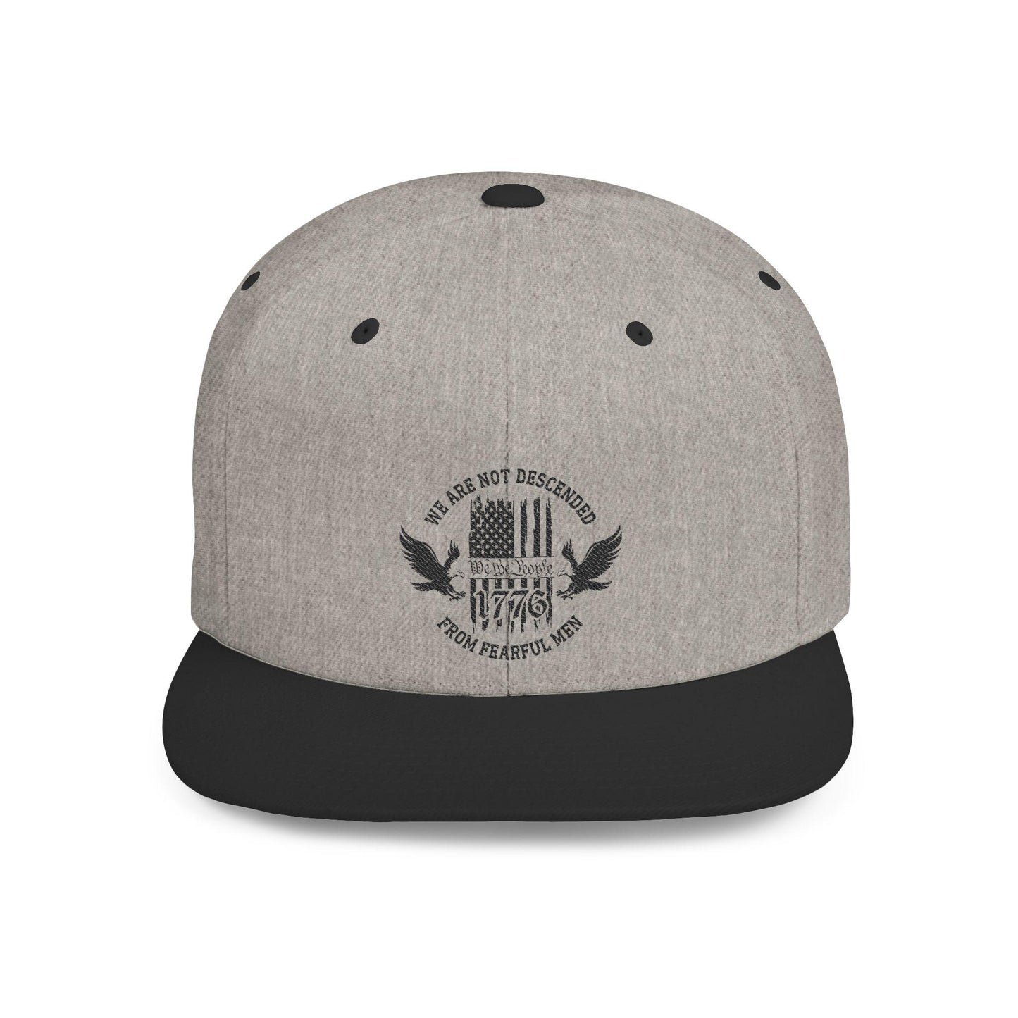 Patriotic Hat, Adjustable Cap for Veterans, Flat Bill Snapback, Independence Day Gift, Casual Wear, We Are Not Discouraged
