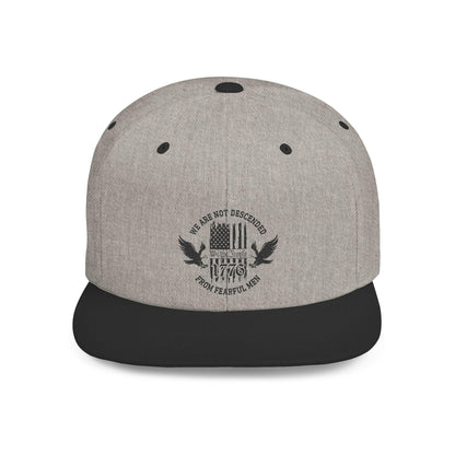 Patriotic Hat, Adjustable Cap for Veterans, Flat Bill Snapback, Independence Day Gift, Casual Wear, We Are Not Discouraged