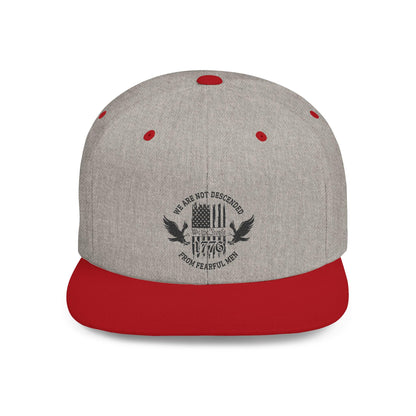 Patriotic Hat, Adjustable Cap for Veterans, Flat Bill Snapback, Independence Day Gift, Casual Wear, We Are Not Discouraged