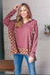 Plum Ethnic Outseam Drawstring Hoodie