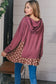 Plum Ethnic Outseam Drawstring Hoodie