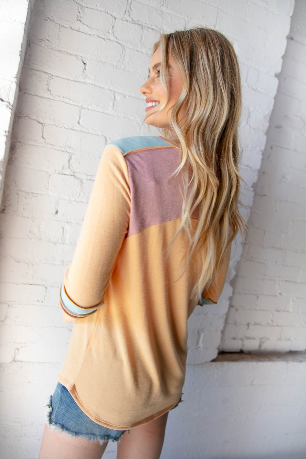 York Color Block Reverse Stitch Knit Pullover