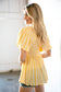 Sunflower Striped Tassel Back Tie Smocked Blouse