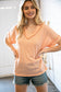 Orange Two-Tone Jacquard Dolman Out Seam Top