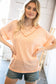 Orange Two-Tone Jacquard Dolman Out Seam Top