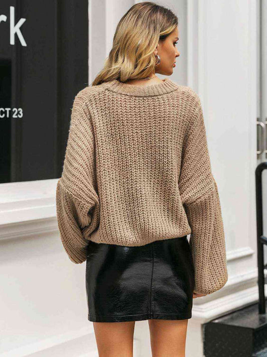 Round Neck Long Sleeve Sweater