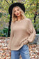 Round Neck Lantern Sleeve Sweater